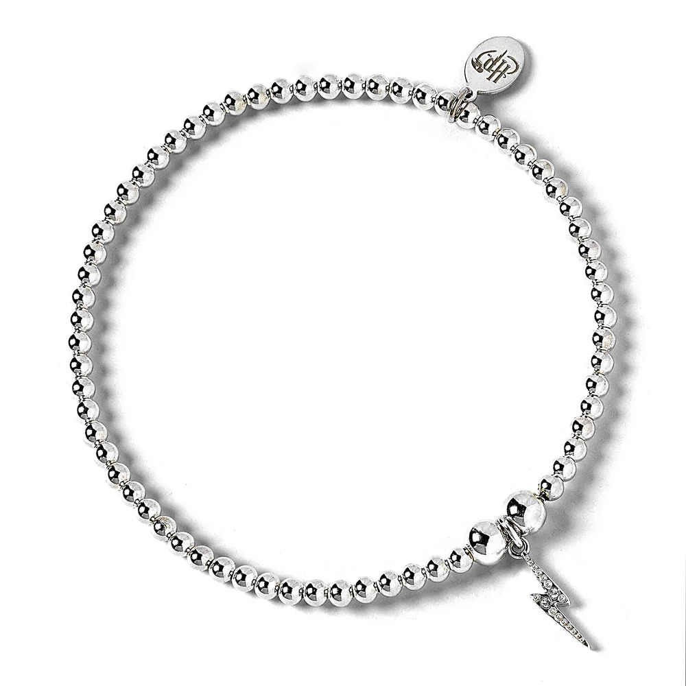 Harry Potter Lightening Bolt Ball Bead Bracelet with Embellished with Swarovski Crystals Image 1