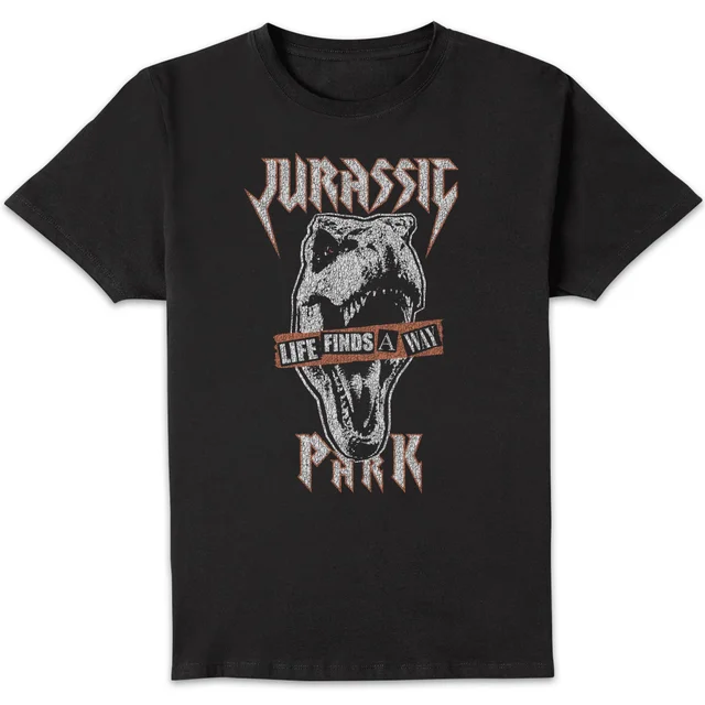 Jurassic Park Rex Punk Men's T-Shirt - Black