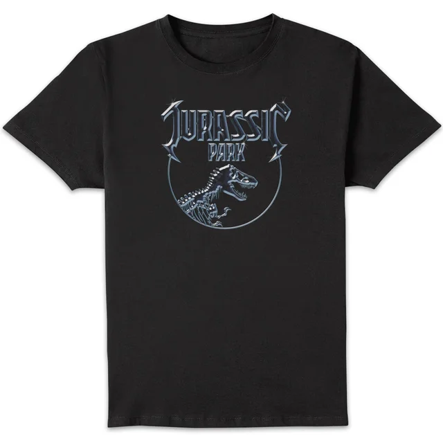 Jurassic Park Logo Metal Men's T-Shirt - Black