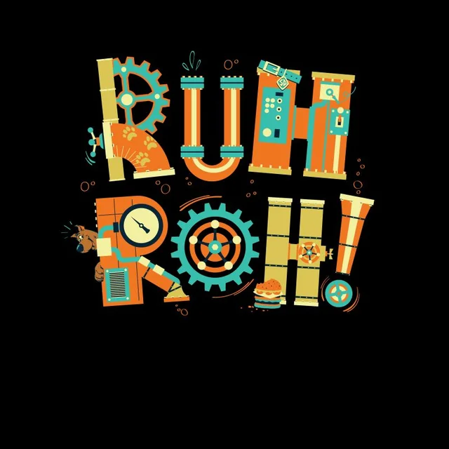 Ruh-Roh! Clockwork Men's T-Shirt - Black