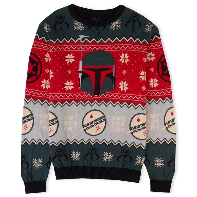 Star Wars Boba Fett Christmas Knitted Jumper Green