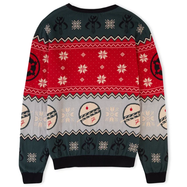 Star Wars Boba Fett Christmas Knitted Jumper Green