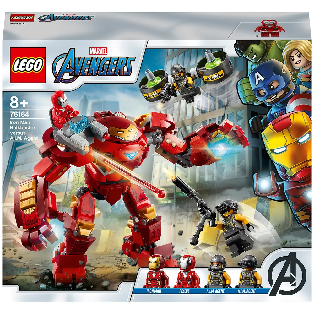 LEGO Marvel Iron Man Hulkbuster vs. A.I.M. Agent Toy (76164) Image 1