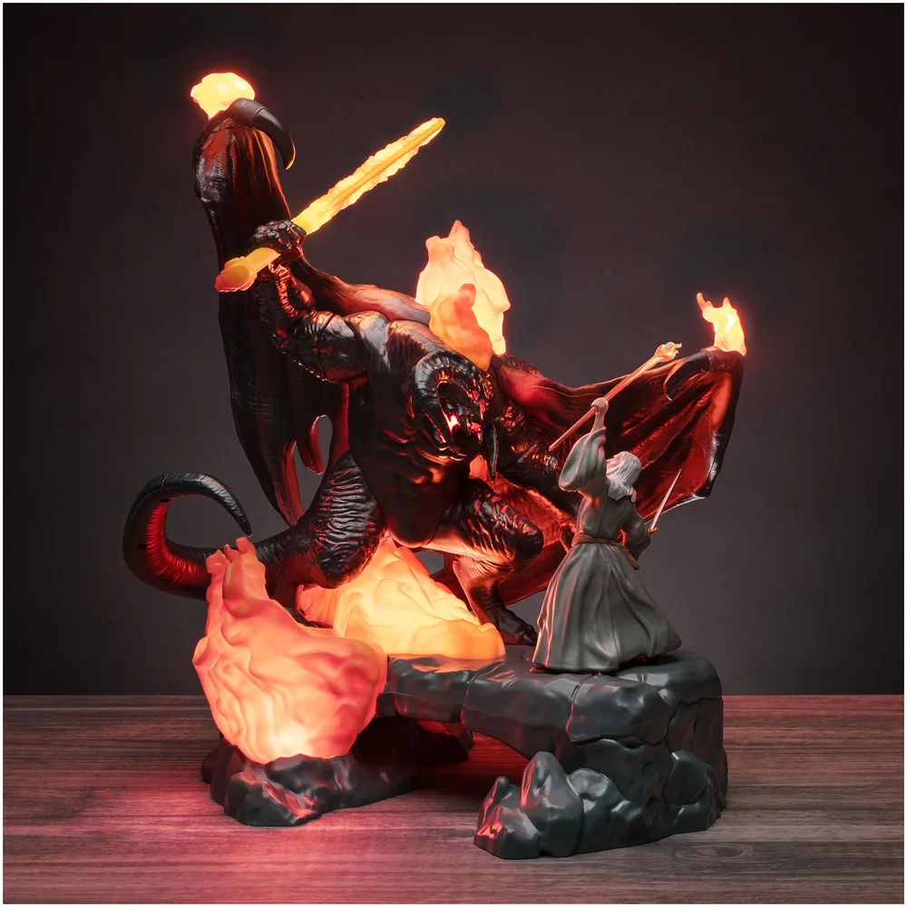 The Lord of the Rings - Balrog vs Gandalf Figurine Light Image 1
