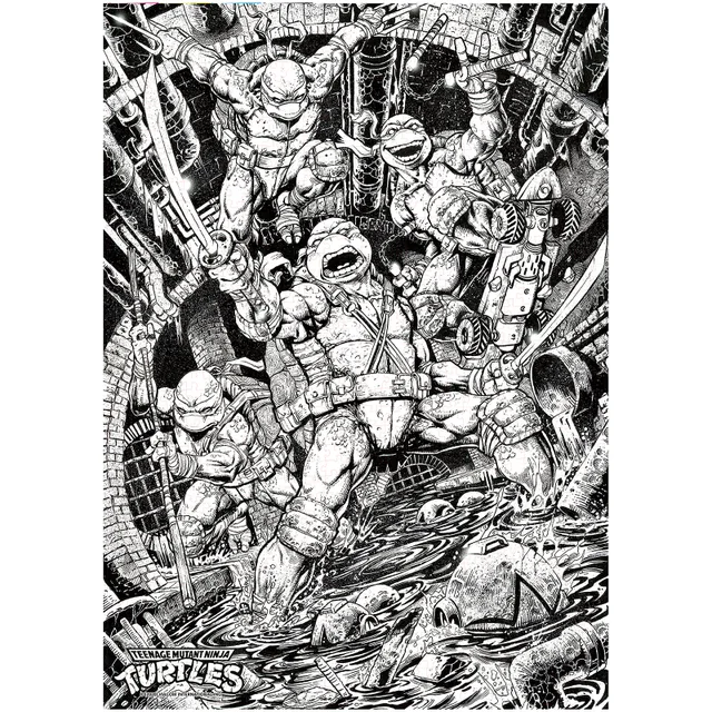 DUST! Teenage Mutant Ninja Turtles Classic Comic Book 1000pc Puzzle - Zavvi Exclusive
