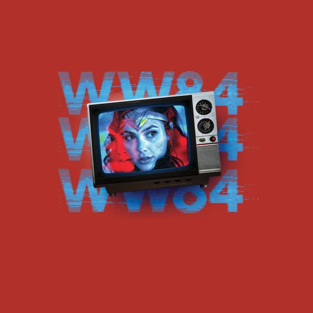 Wonder Woman WW84 Retro TV Men's T-Shirt - Red