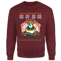Elf Christmas Cheer Christmas Jumper - Burgundy - undefined undefined