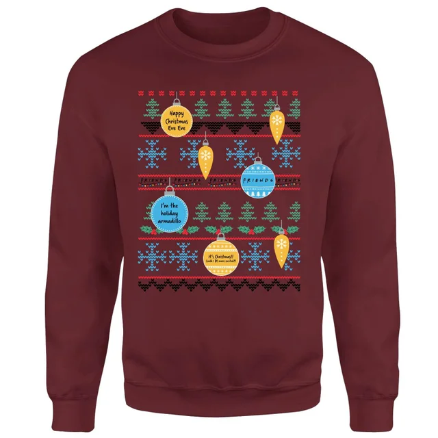 Friends Baubles Sweatshirt - Burgundy