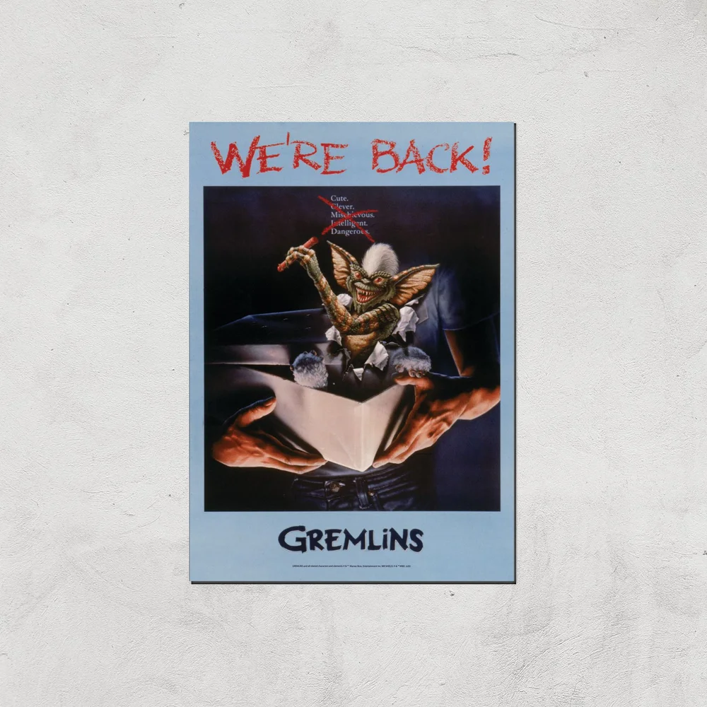 Gremlins We're Back Poster Giclee Art Print - A4 - Print Only Image 1