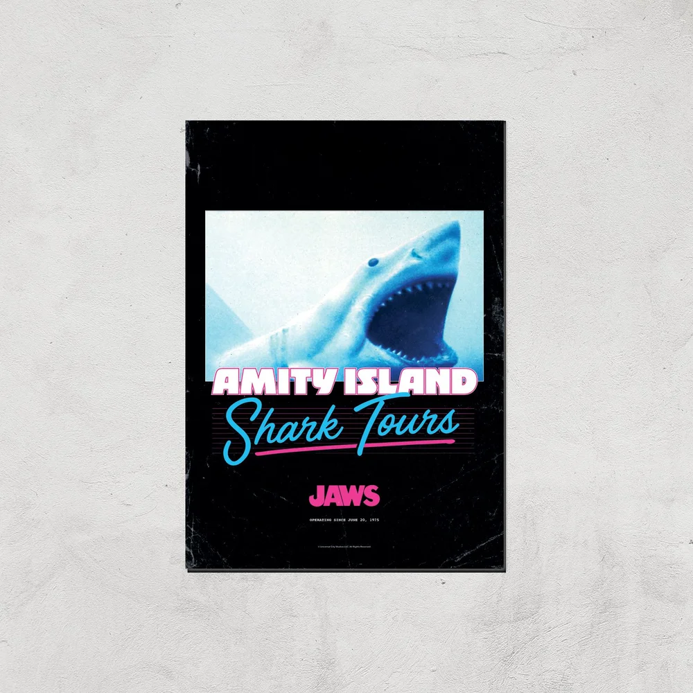Jaws Amity Island Shark Tours Giclee Art Print - A3 - Print Only Image 1