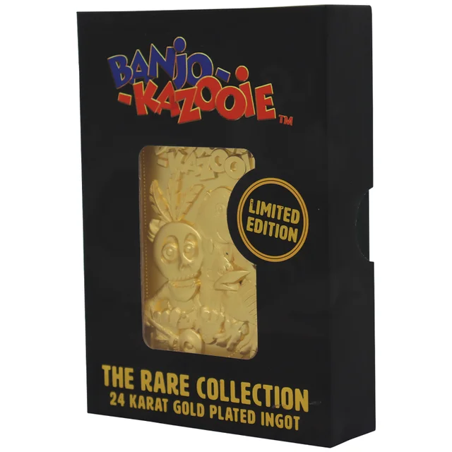 The Rare Collection - Banjo Kazooie 24k Gold Plated Ingot - Rare Store Exclusive