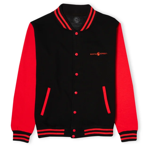 Mortal Kombat Fight Unisex Varsity Jacket - Black/Red