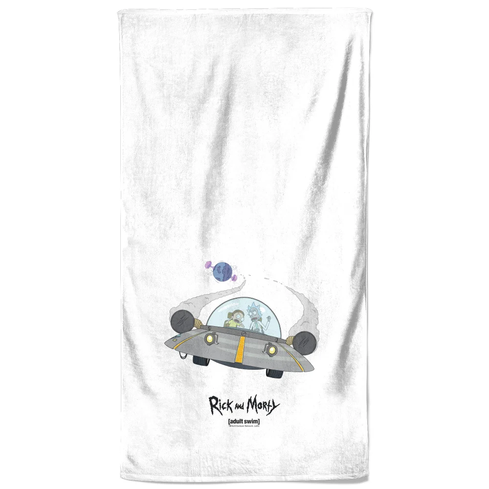 Rick and Morty Spaceship Beach Towel Image 1
