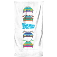 Back To The Future Car Print Beach Towel - undefined undefined
