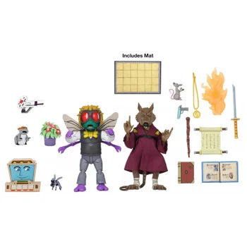 NECA Teenage Mutant Ninja Turtles Cartoon Splinter and Baxter 2 Pack Ultimate 7 Inch Scale Action Figure