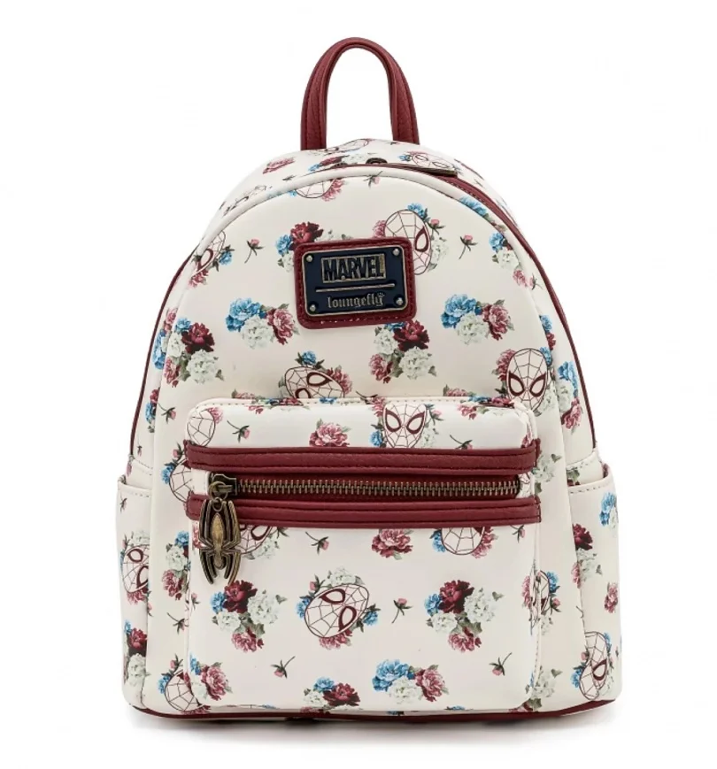 Loungefly Marvel Spiderman Floral Mini Backpack Image 1