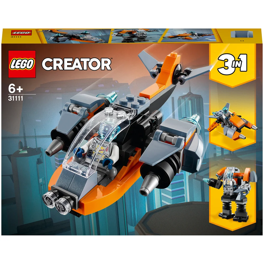 LEGO Creator: 3 in 1 Cyber Drone Building Set (31111) Image 1