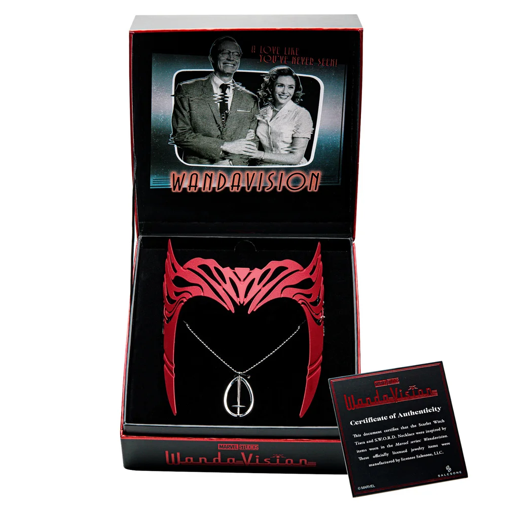 SalesOne Marvel Wandavision Wanda Tiara & S.W.O.R.D Necklace Replica Image 1