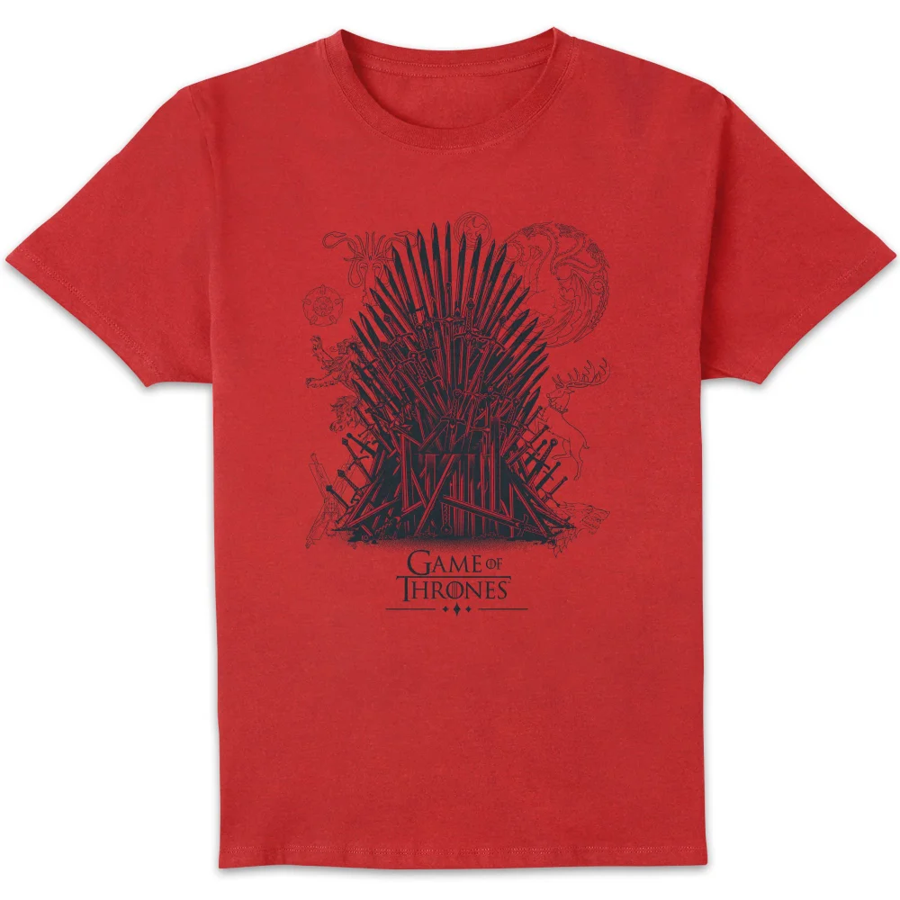 Game of Thrones The Iron Throne Men's T-Shirt - Red - S Image 1