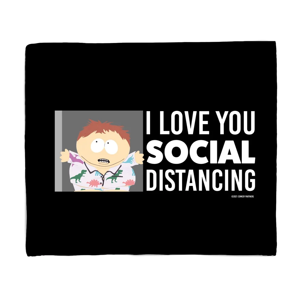 South Park I Love You Social Distancing Fleece Blanket - M Image 1
