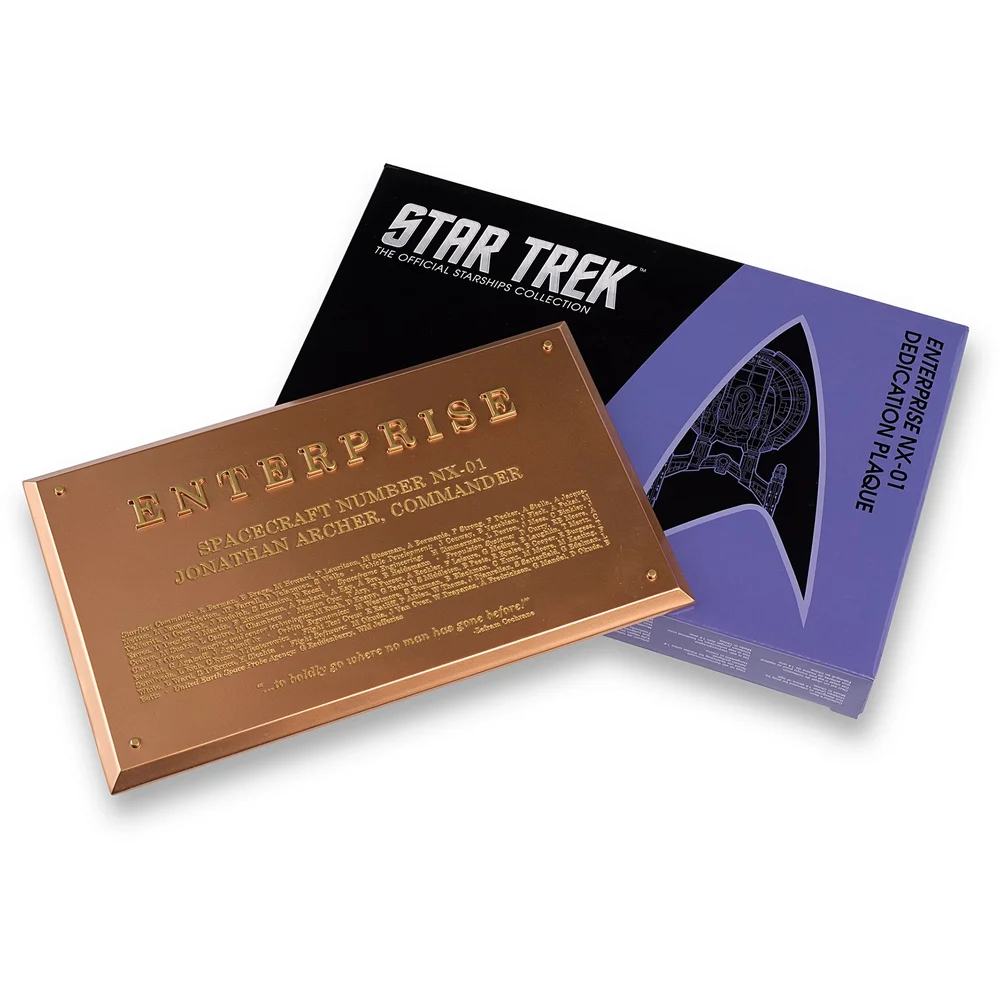 Star Trek USS Enterprise NX-01 Dedication Plaque Image 1