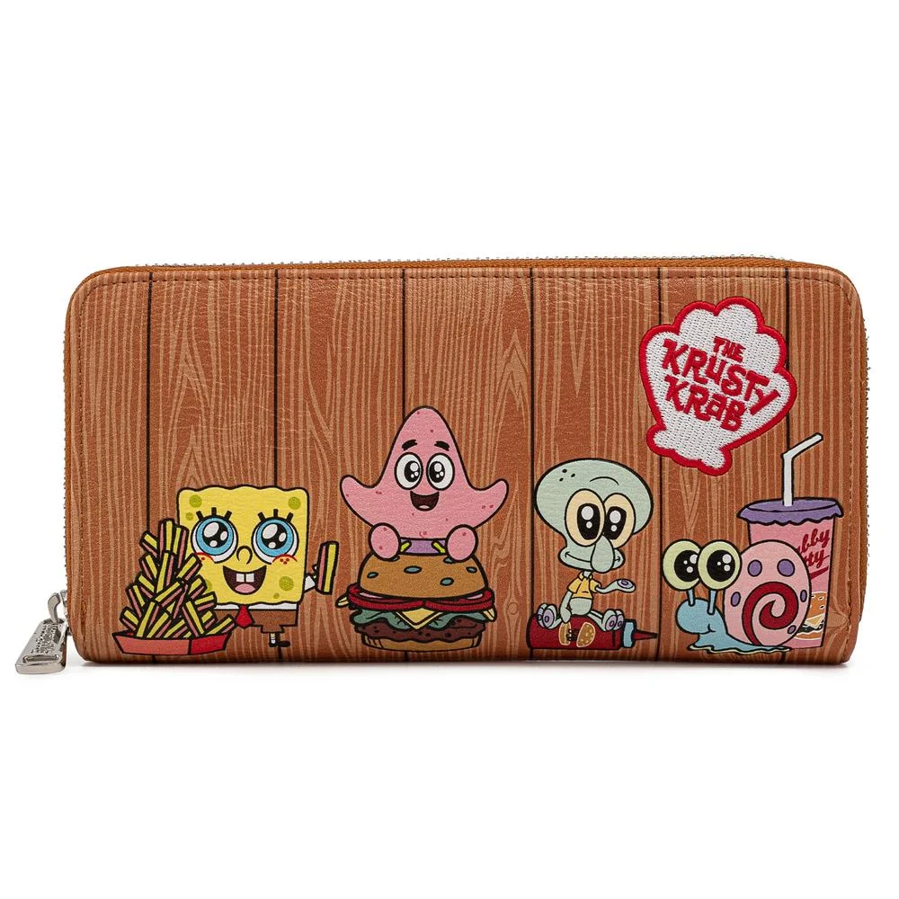Loungefly Spongebob Krusty Crab Gang Zip Around Wallet Image 1