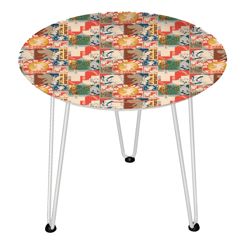 Decorsome x Tom & Jerry Wooden Side Table - White Image 1