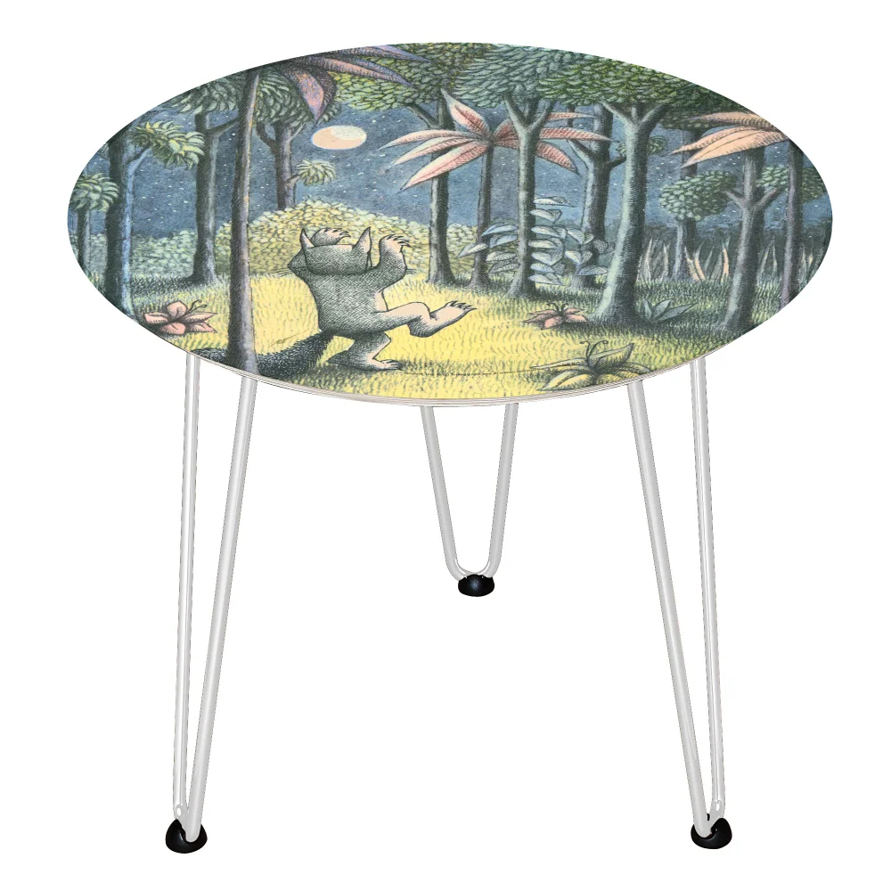Decorsome x Where The Wild Things Are Wooden Side Table - White Image 1