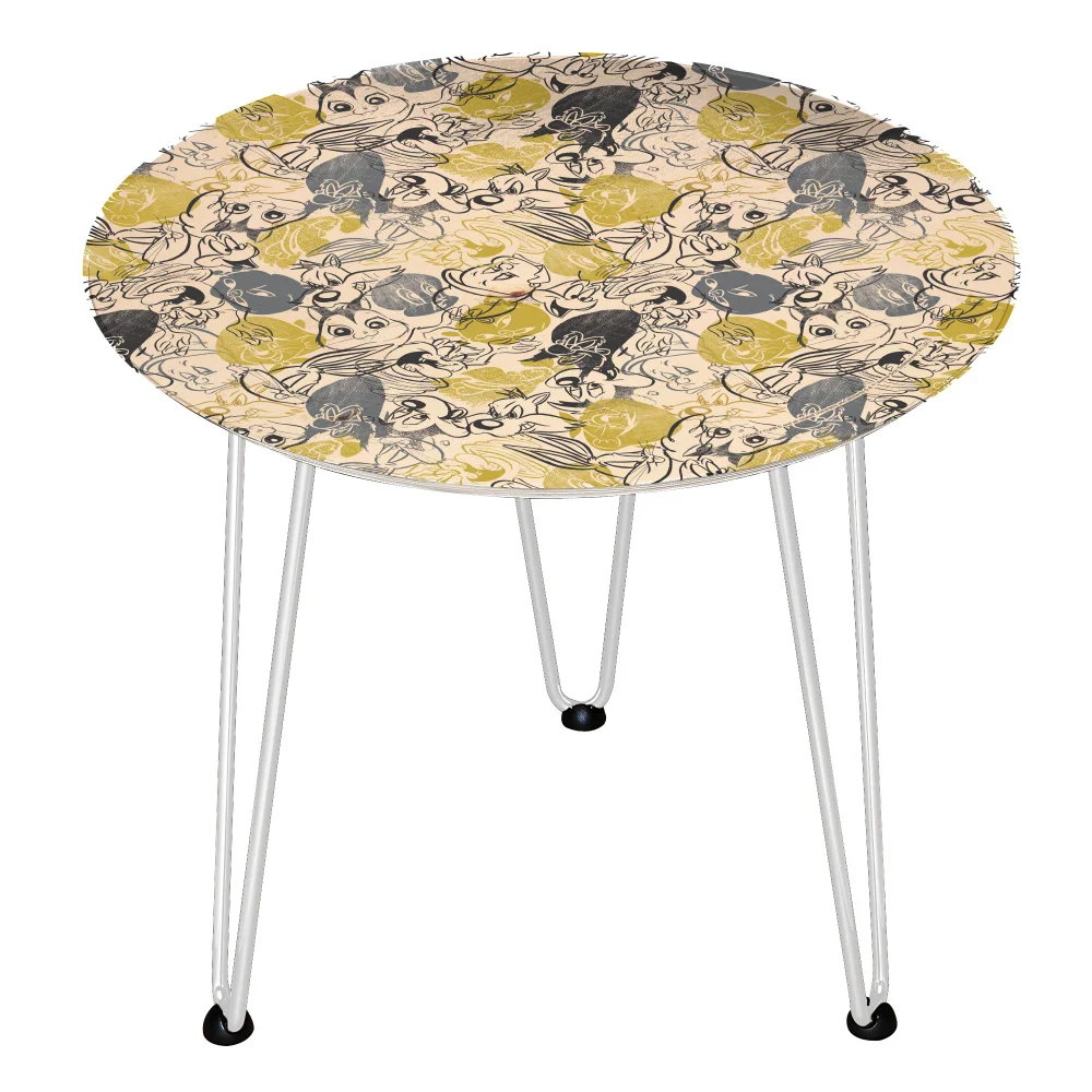 Decorsome x Looney Tunes Wooden Side Table - White Image 1
