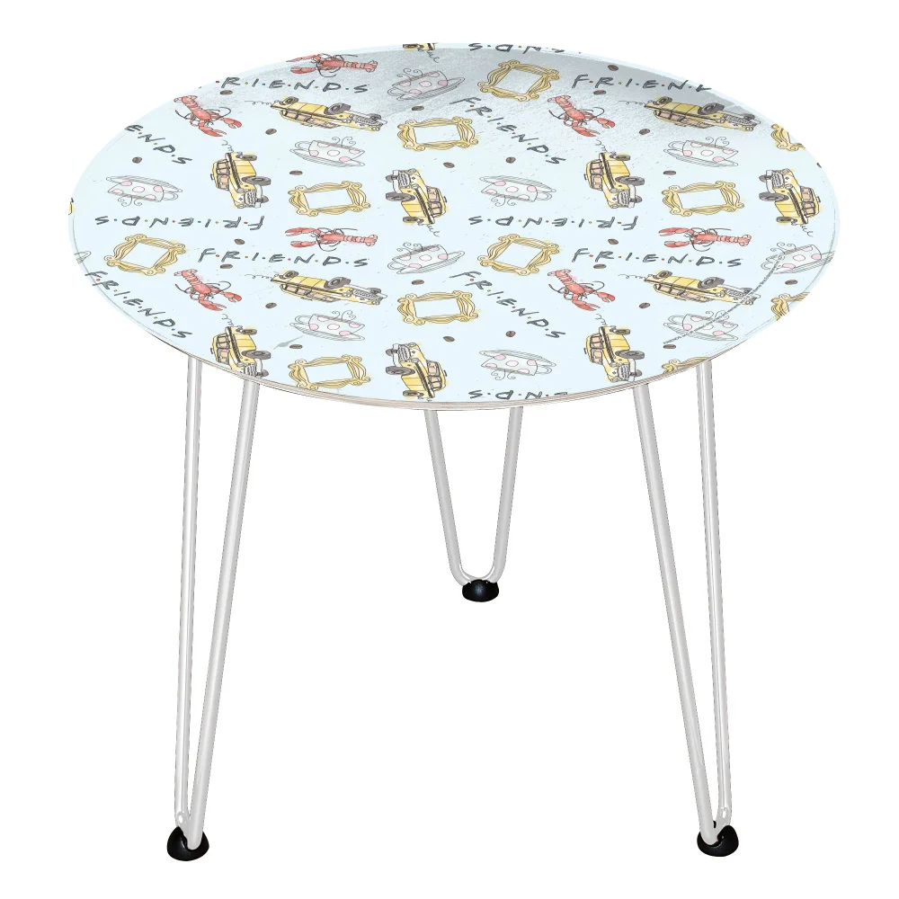 Decorsome x Friends Wooden Side Table - White Image 1