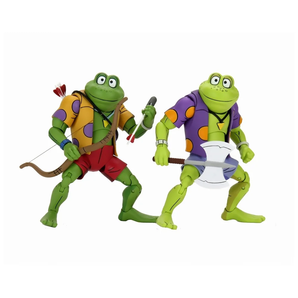 NECA Teenage Mutant Ninja Turtles Cartoon Genghis and Rasputin Frog Ultimate 7 Inch Scale Action Figure 2-Pack Image 1