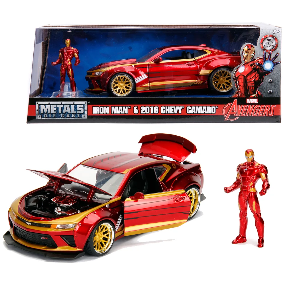 Jada Toys Marvel Iron Man 2016 Chevy Camaro Ss 1:24 Image 1