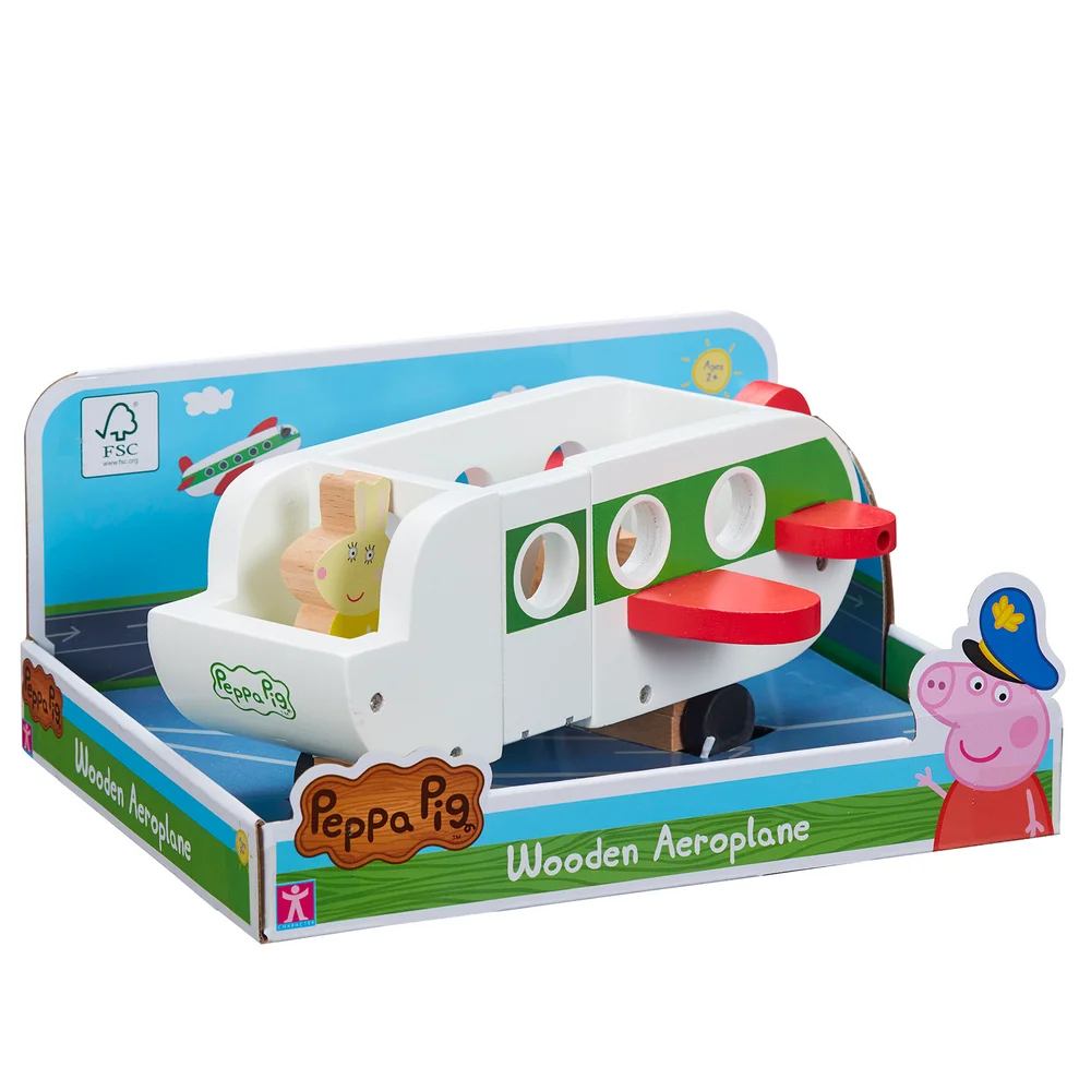 Peppa Pig - Wooden Aeroplane Toy Image 1