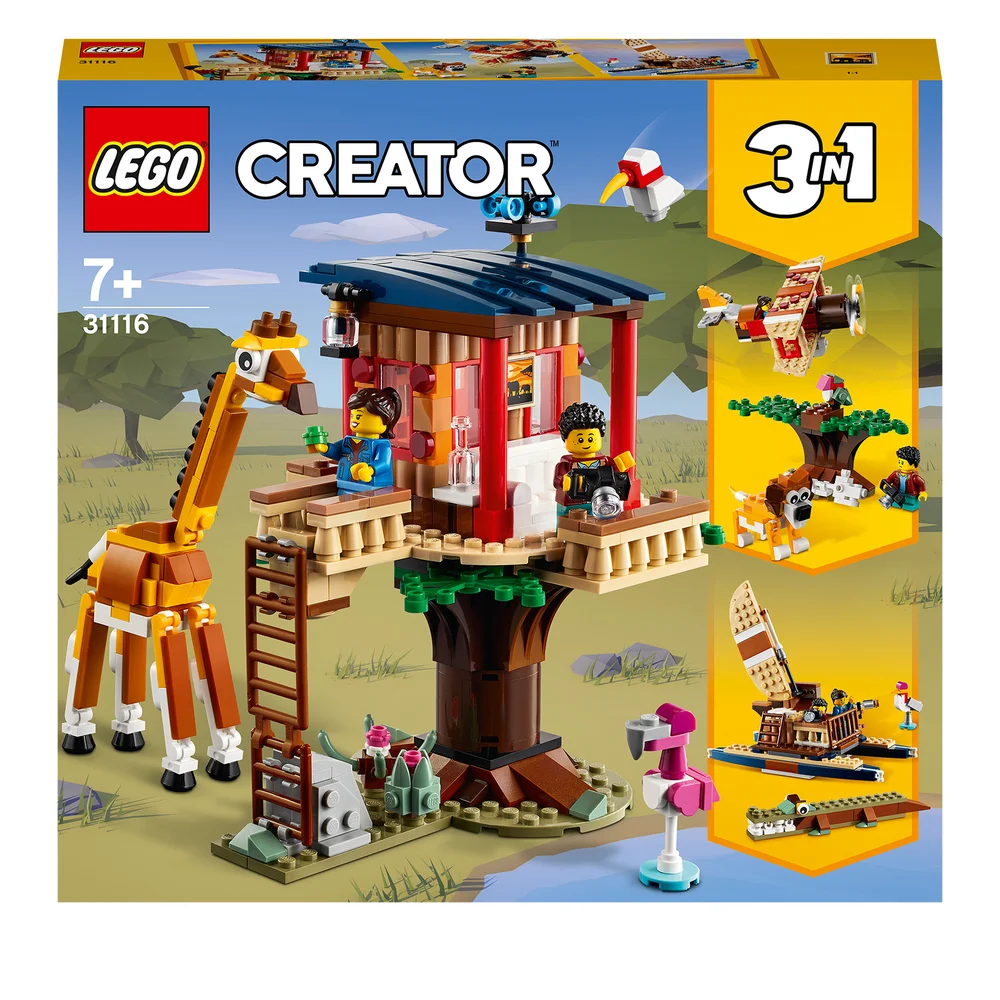 LEGO Creator: 3 in 1 Safari Wildlife Tree House Set (31116) Image 1