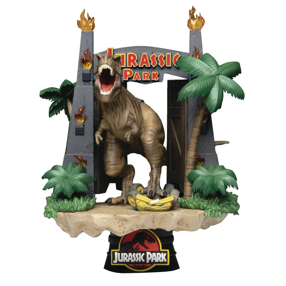 Beast Kingdom Jurassic Park Park Gate D-Stage Diorama Image 1