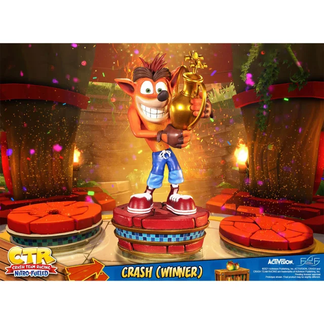 First 4 Figures Crash Team Racing Nitro-Fueled Winner Crash Resin Statue (46cm)