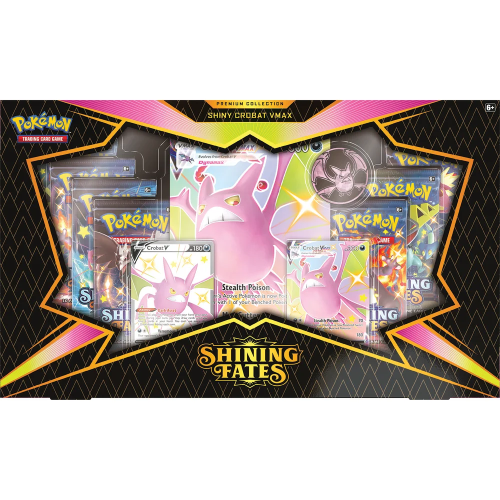 Pokémon TCG: Shining Fates Premium Collection Shiny Crobat VMAX/Shiny Dragapult VMAX (Assortment) Image 1