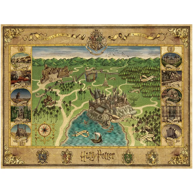 Harry Potter Hogwarts Map Jigsaw Puzzle (1500 Pieces)