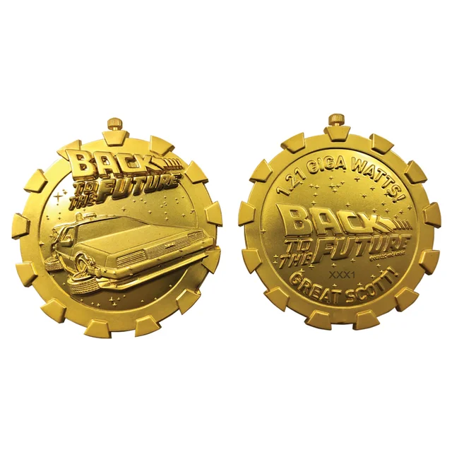 Back to the Future 24k Gold Plated Stopwatch Limited Edition Medallion - Zavvi Exclusive