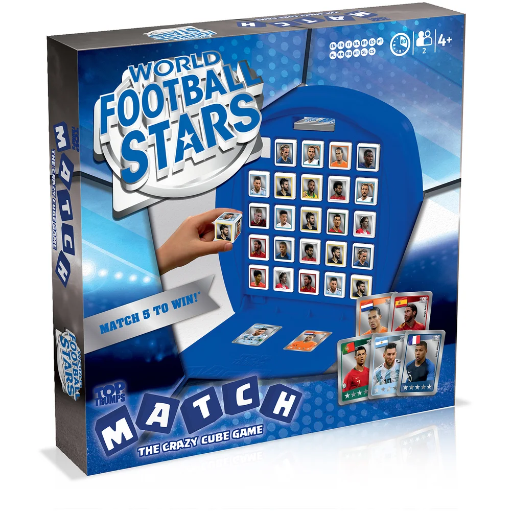 World Football Stars Blue Top Trumps Match Board Game Image 1