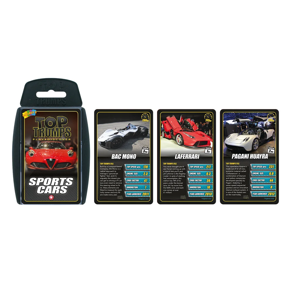 Sports Cars Top Trumps Classics Card Game Image 1