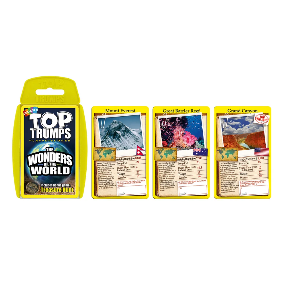 Wonders of the World Top Trumps Classics Card Game Image 1