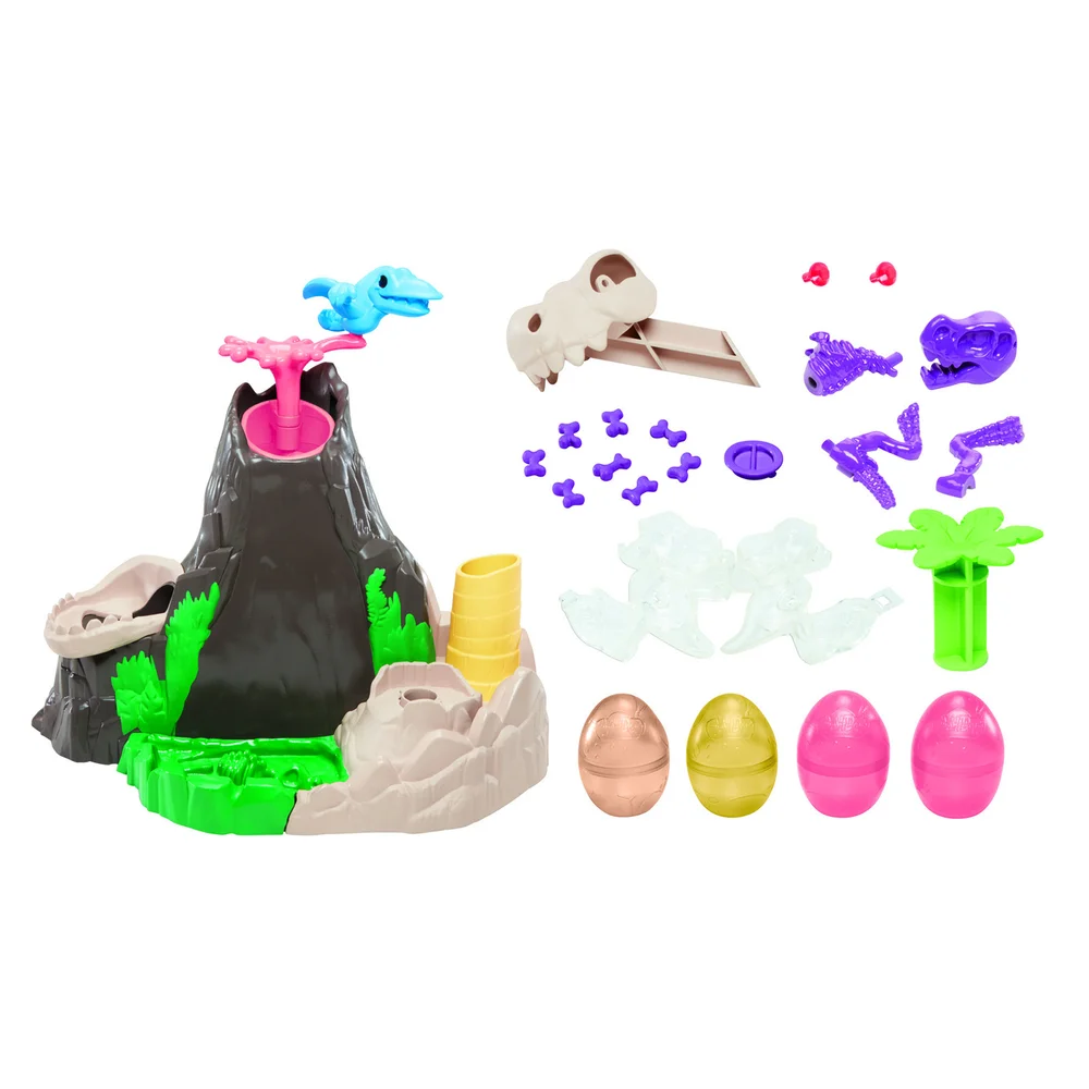 Play-Doh Slime Dino Crew Lava Bones Island Volcano Playset with HydroGlitz Eggs and Mix-ins Image 1