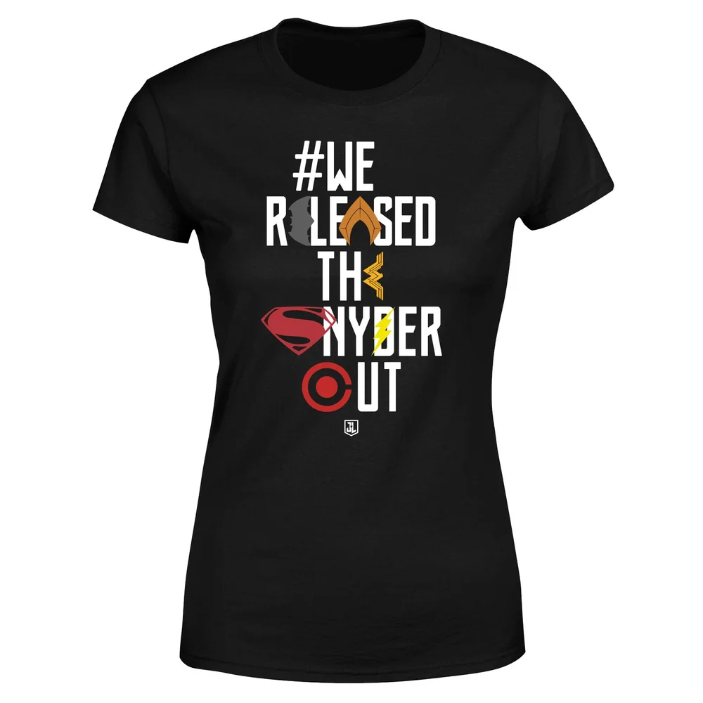 Justice League We Released The Snyder Cut Icons Women's T-Shirt - Black - XS Image 1
