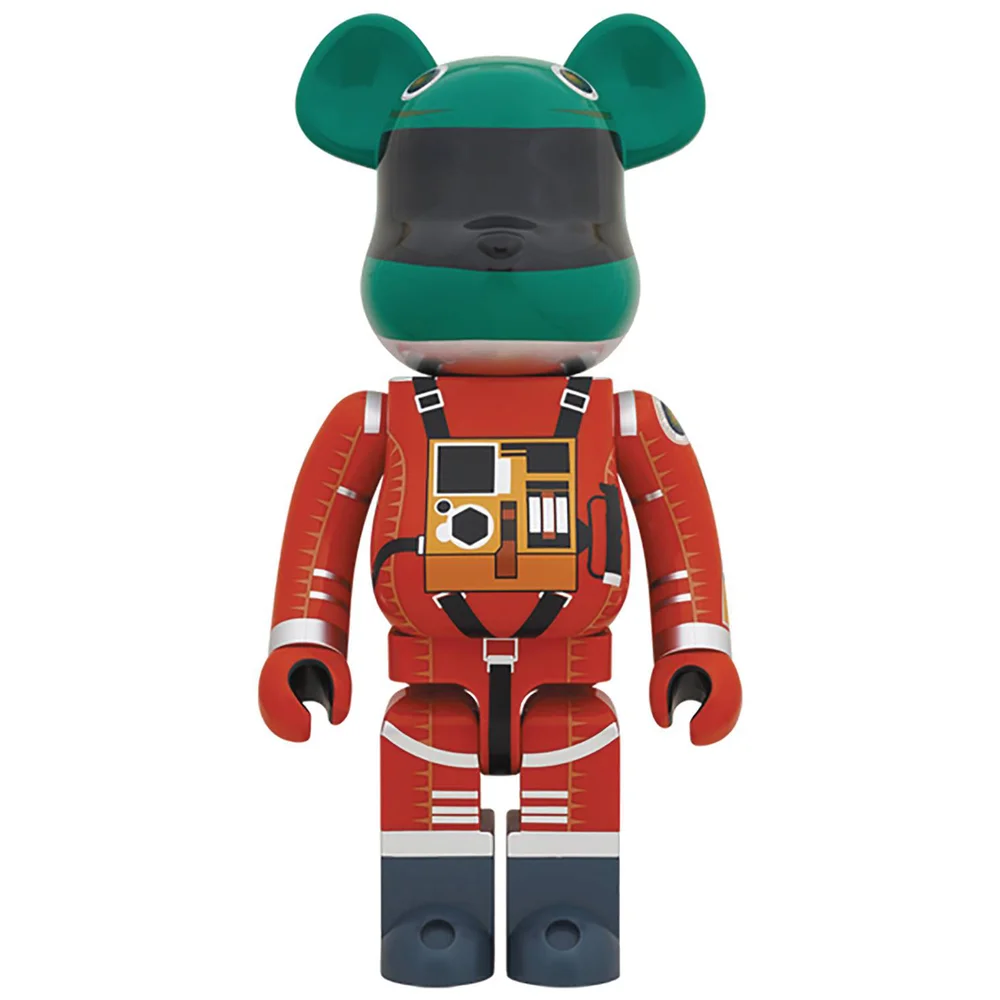 Medicom 2001 A Space Odyssey Green Helmet & Orange Spacesuit 1000% Be@rbrick Image 1
