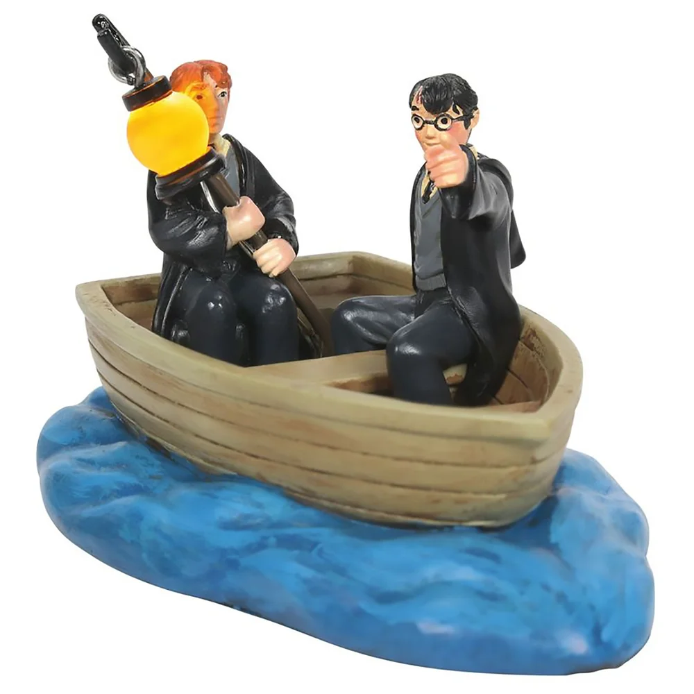Harry Potter Village By D56 Harry And Ron In A Boat Image 1