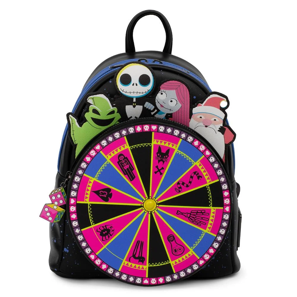 Loungefly Disney Nbc Oogie Boogie Wheel Mini Backpack Image 1