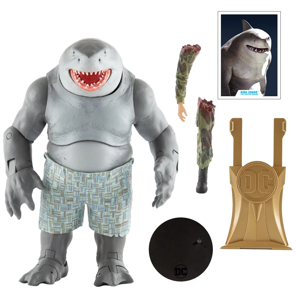 McFarlane DC Multiverse The Suicide Squad Megafig Action Figure - King Shark (Gold Label) Image 1