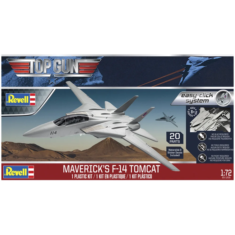 Top Gun - Maverick's F-14 Tomcat Easy Click Model Kit (1:72 Scale) Image 1
