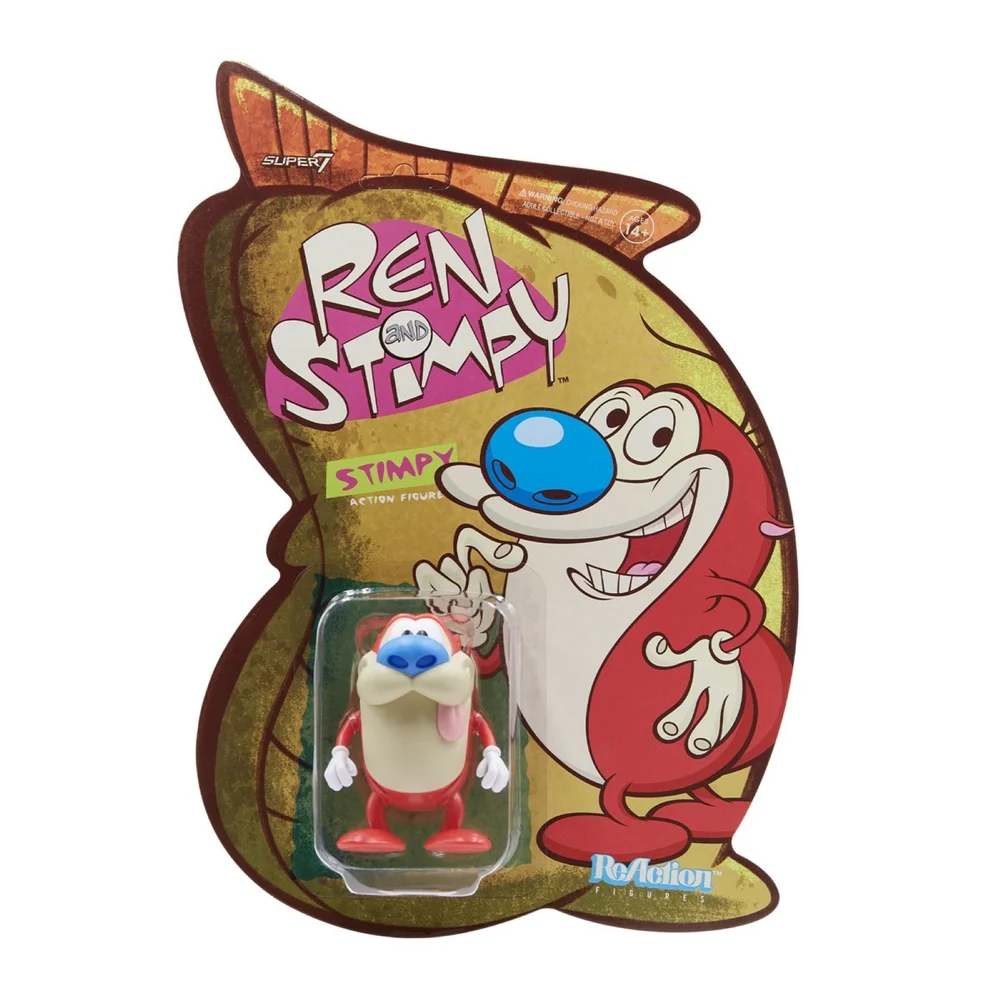 Super7 Ren & Stimpy ReAction Figure - Stimpy Image 1